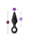 Anal Adventures Platinum Loop Plug - Black - Large