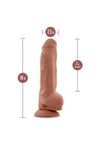 Au Naturel Big Boy Dildo with Balls - Caramel - 10in