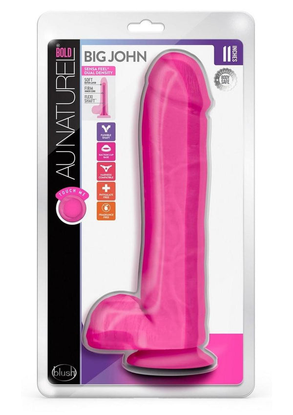Au Naturel Bold Big John Dildo with Suction Cup and Balls