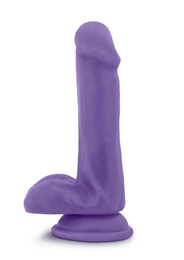Au Naturel Bold Delight Dildo with Suction Cup - Purple - 6in