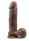 Au Naturel Dildo with Suction Cup - Chocolate - 9.5in
