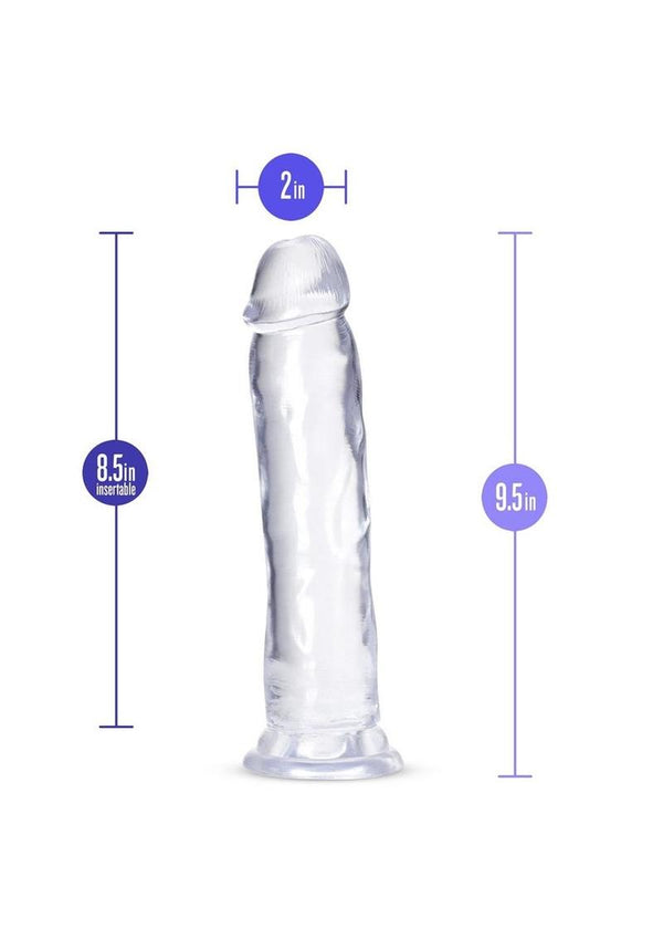 B Yours Plus Thrill N' Drill Realistic Dildo - Clear - 9.5in