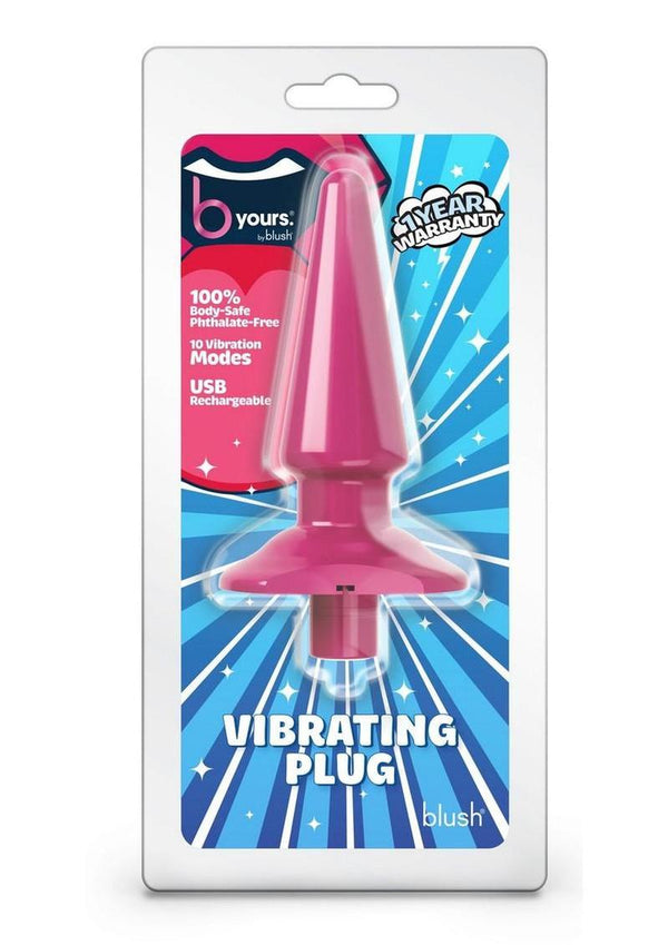B Yours Vibrating Rechargeable Anal Plug - Berry/Pink