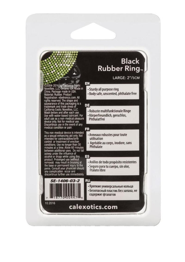 Black Rubber Cock Ring - PATS Inc.