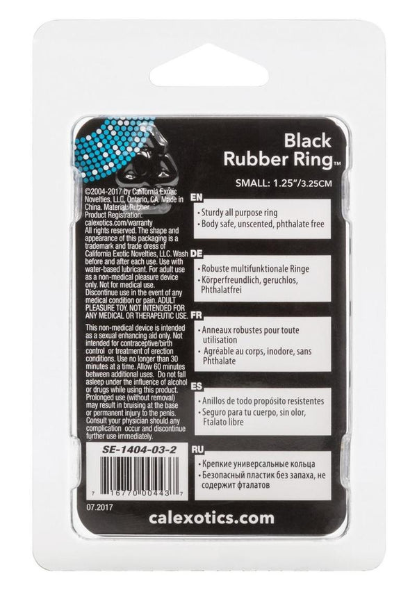 Black Rubber Cock Ring - PATS Inc.