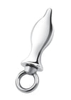 Blue Line Metal Tapered Butt Plug with Loop Hardware 2.5in - Stainless - Steel