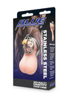 Blueline Stainless Turtle Head Chastity Cage - Silver