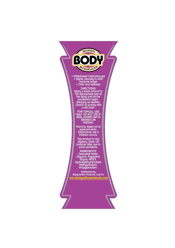 Body Action Supreme Gel Water Based Lubricant - 8.5 Oz