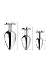 Booty Sparks Violet Flower Gem Anal Plug - Purple/Silver - Set