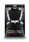 Cosmo Harness Dare Chest Harness - Multicolor/Rainbow - Medium/Small