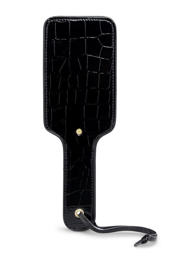 Cowgirl Patent Leather Croc Spanking Paddle - Black