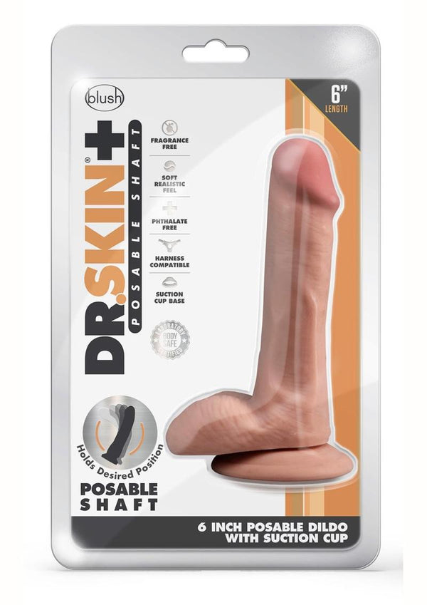 Dr. Skin Plus Posable Dildo with Balls and Suction Cup - PATS Inc.