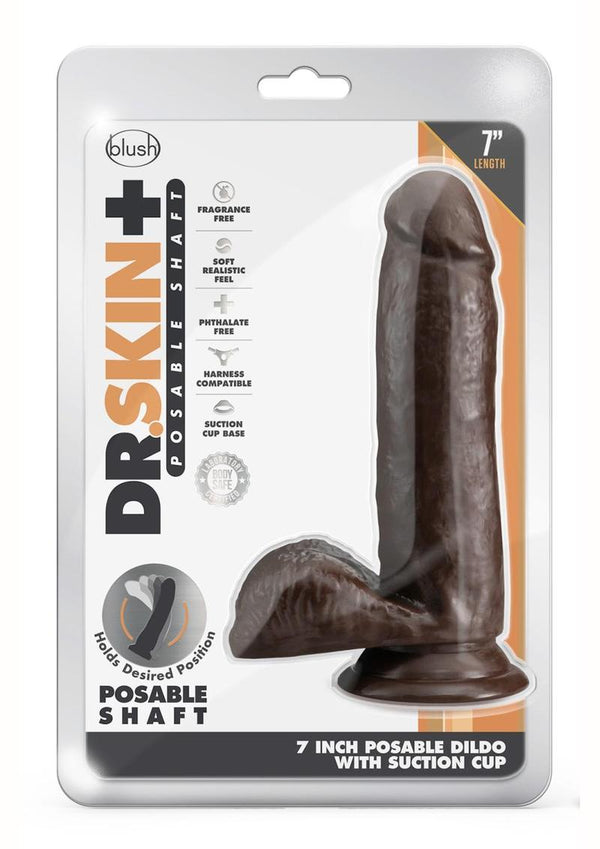 Dr. Skin Plus Posable Dildo with Balls and Suction Cup - PATS Inc.