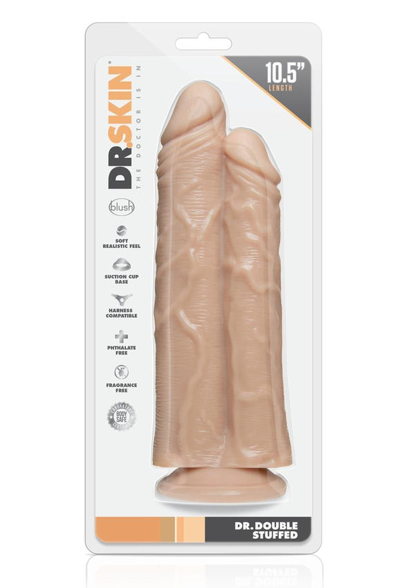 Dr. Skin Double Trouble Dual Penetrating Dildo with Suction Cup - PATS Inc.