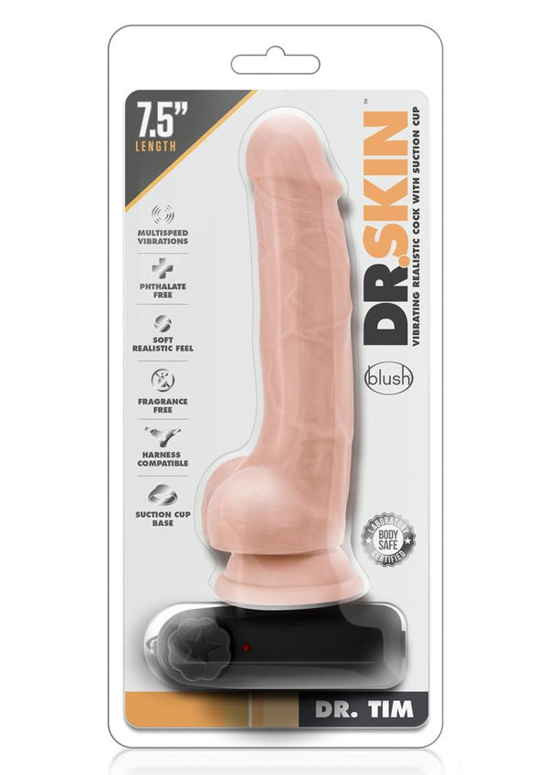 Dr. Skin Dr. Tim Vibrating Dildo with Remote Control - PATS Inc.