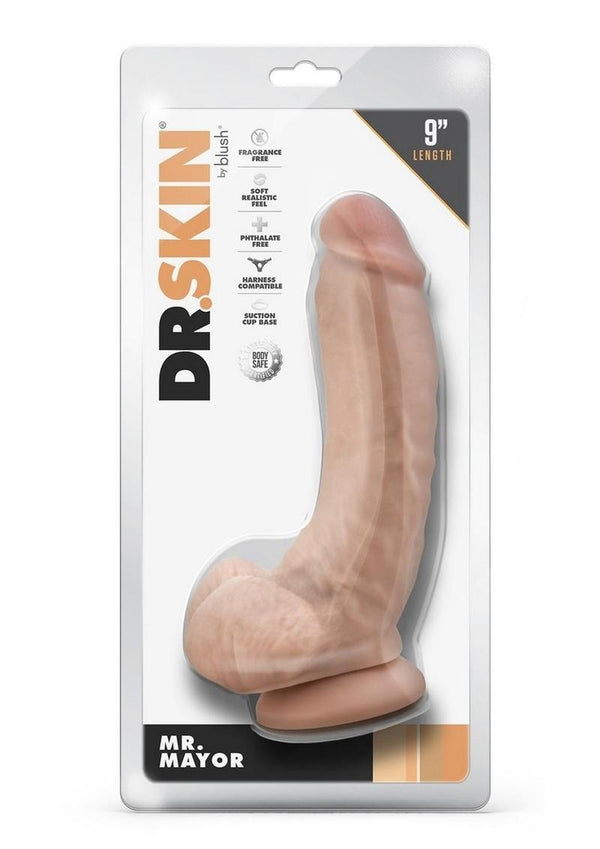 Dr. Skin Mr. Mayor Dildo with Balls and Suction Cup - PATS Inc.