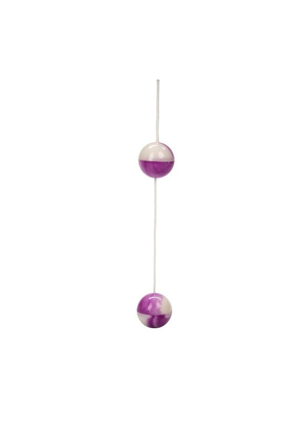 Duotone Orgasm Kegel Balls - Multicolor/Purple/White
