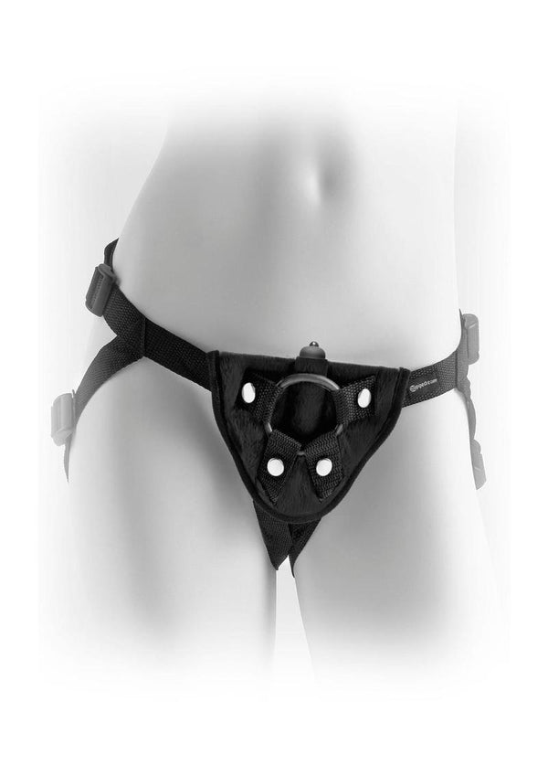Fetish Fantasy Series Vibrating Plush Adjustable Harness - PATS Inc.