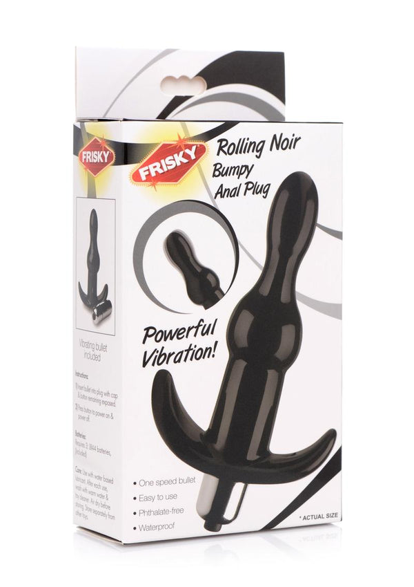 Frisky Rolling Noir Bumpy Vibrating Anal Plug - PATS Inc.