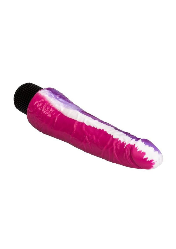 Funky Jelly Curved Vibrator - Pink - 7.5in