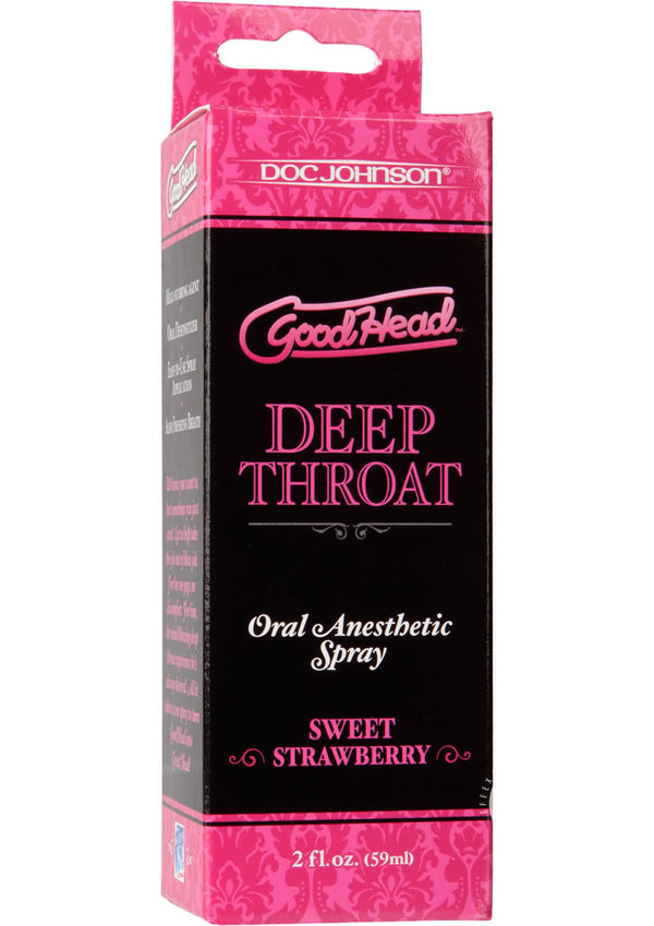 Goodhead Deep Throat Oral Anesthetic Spray Sweet Strawberry - 2oz