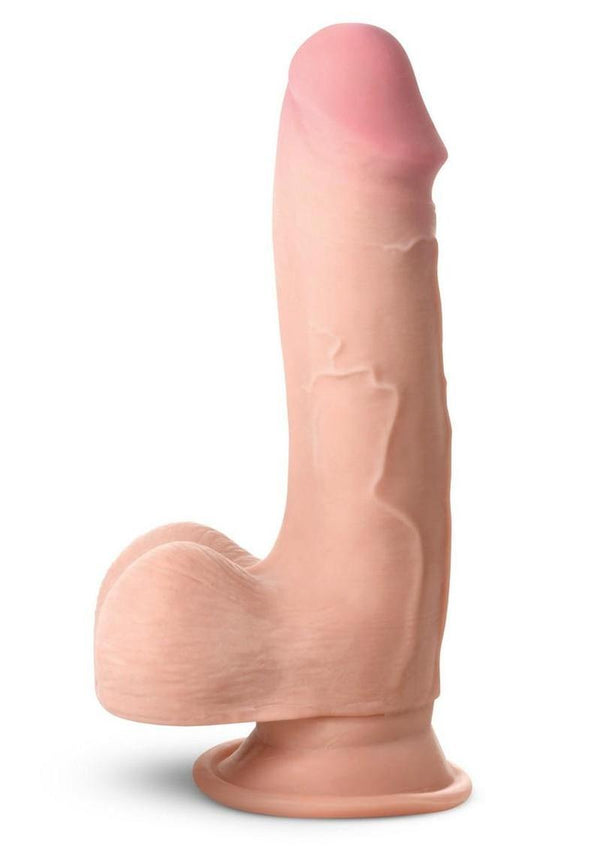 Jock Hard Core Triple Density Dildo with Balls - Vanilla - 7.5in