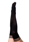Kixies Danielle Opaque Thigh High Tights - Size A - Black - Small