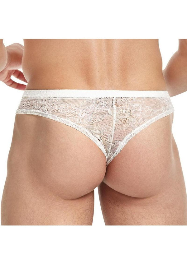 Lace King Lace Bikini - Medlium - White - Large/Medium
