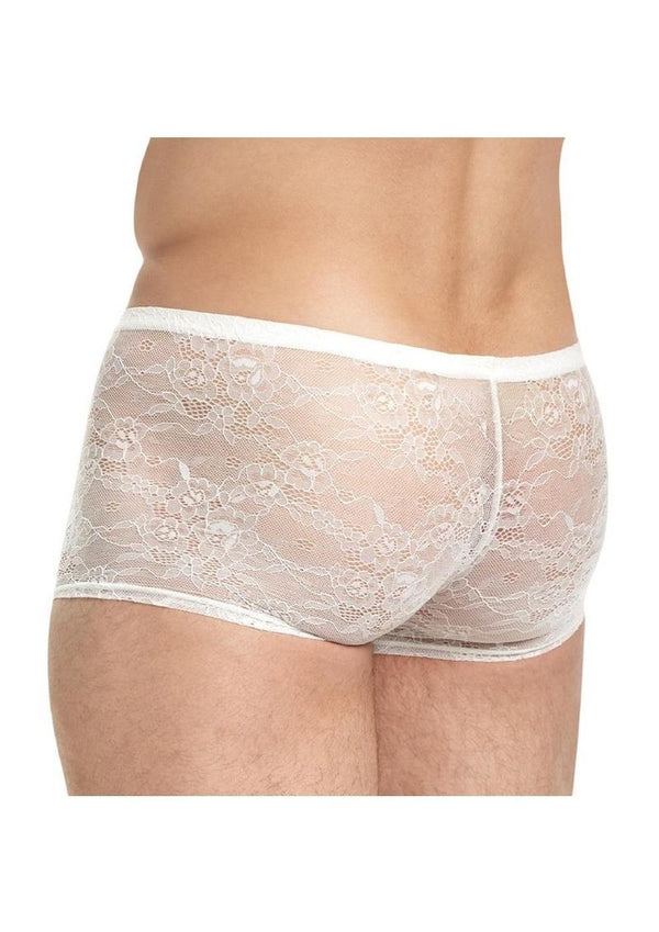 Lace King Lace Boxers - White - Large/Medium