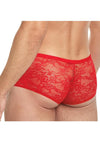 Lace King Lace Trunks - Red - Large/Medium