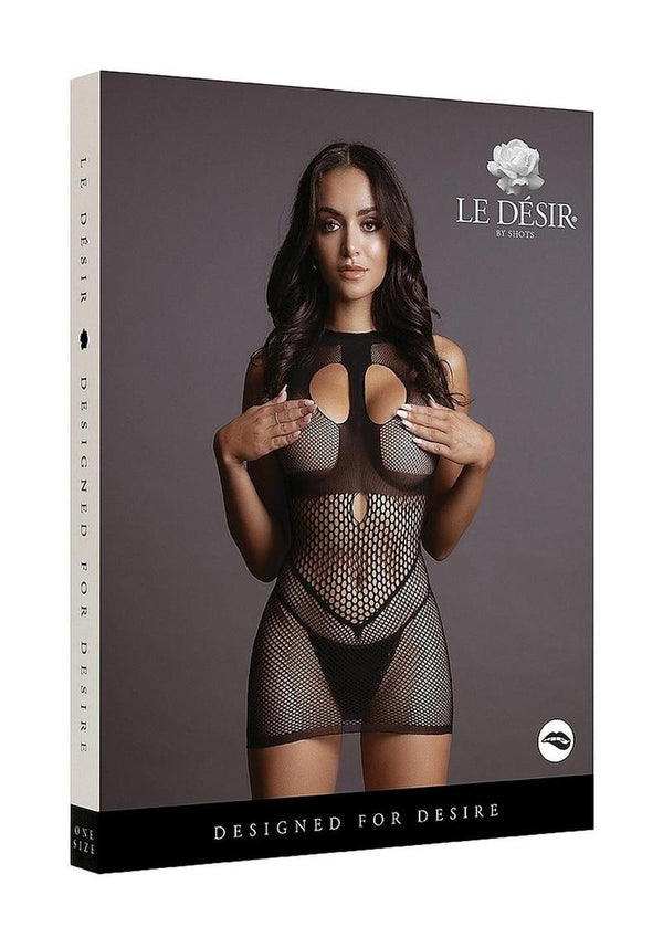 Le Desir Duo Net Open Cup Mini Dress - PATS Inc.