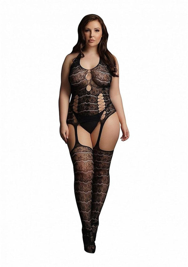 Le Desire Lace Suspender Bodystocking - PATS Inc.