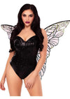 Leg Avenue Iridescent Strapless Fairy Wings - Black - One Size