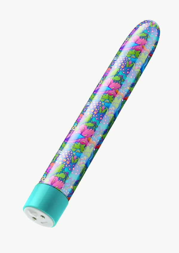 Limited Addiction Utopia Rechargeable Slimline Vibrator - Aqua/Green
