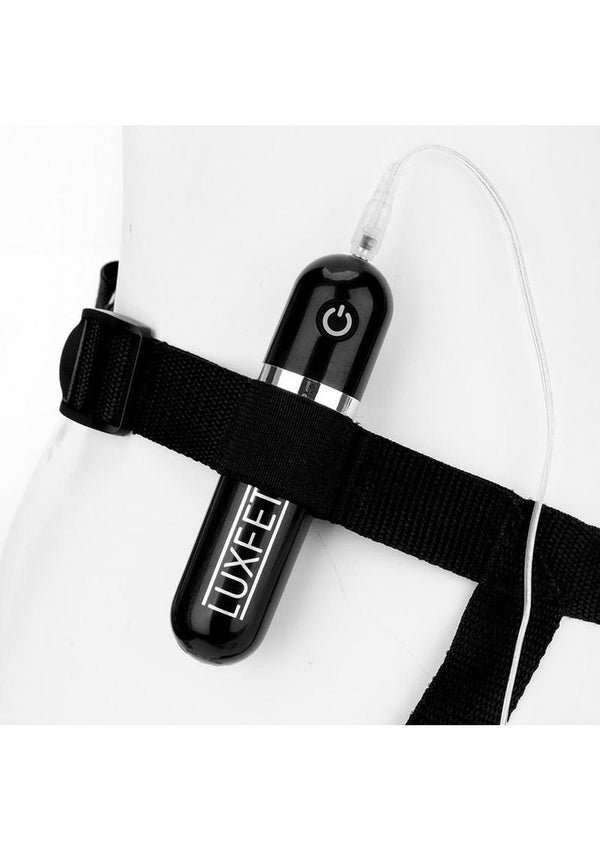 Lux Fetish Realistic Vibrating Dildo with Harness Remote Control - PATS Inc.