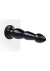 Lux Fetish Ribbed Butt Plug - Black - 9in