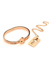 Ms Cuffed Locking Bracelet Necklace