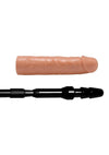 Master Series Dick Stick Retractable Dildo On A Stick - Black/Vanilla