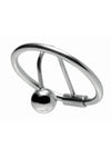 Master Series Halo Urethral Plug with Glans Ring - Gray/Metal/Silver
