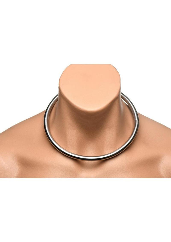 Master Series Possession Stainless Steel Locking Collar - Metal - Large