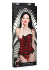 Master Series Scarlet Seduction Lace-Up Corset and Thong