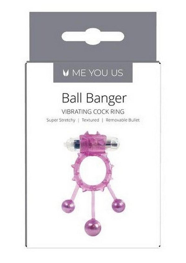 ME YOU US Ball Banger Vibrating Cock Ring - Purple