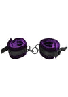 Merci Velvet Ankle Cuffs - Black/Purple