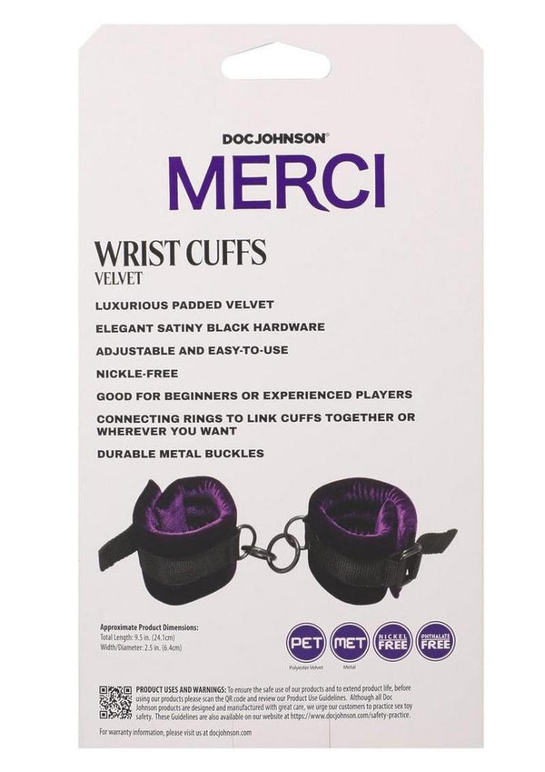 Merci Velvet Wrist Cuffs