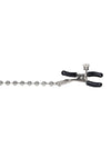 Nipple Play Silver Beaded Chain Nipple Clamps - Silver