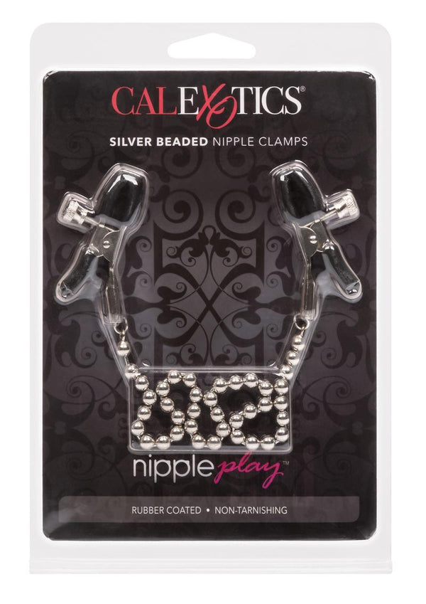 Nipple Play Silver Beaded Chain Nipple Clamps