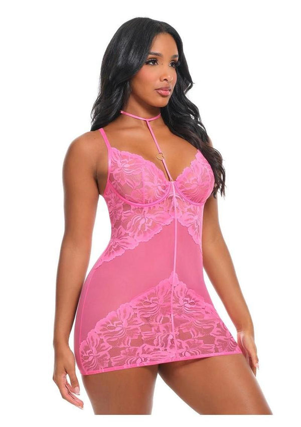 Oh LA LA Cheri Luly Babydoll - Pink - XLarge - 3 Piece/Set