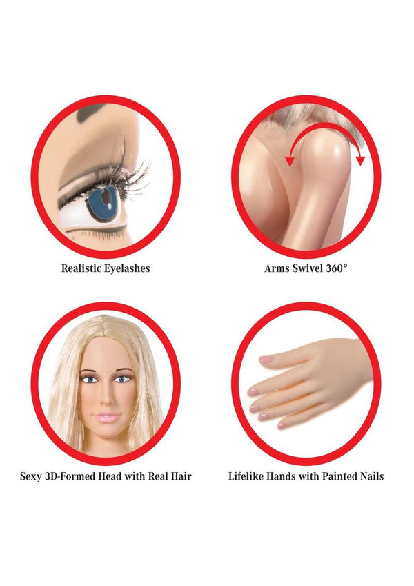 Pipedream Extreme Dollz Hannah Harper Life-Size Love Doll - Vanilla