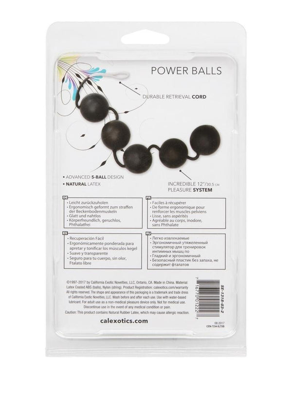 Power Balls Latex Dipped Kegel Balls - Black