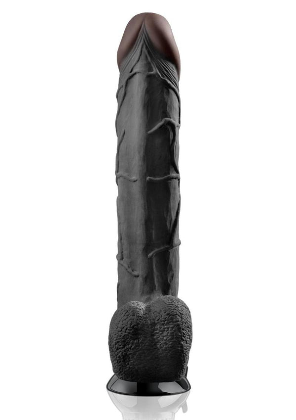 Real Feel Deluxe No. 12 Wallbanger Vibrating Dildo with Balls Waterproof - PATS Inc.
